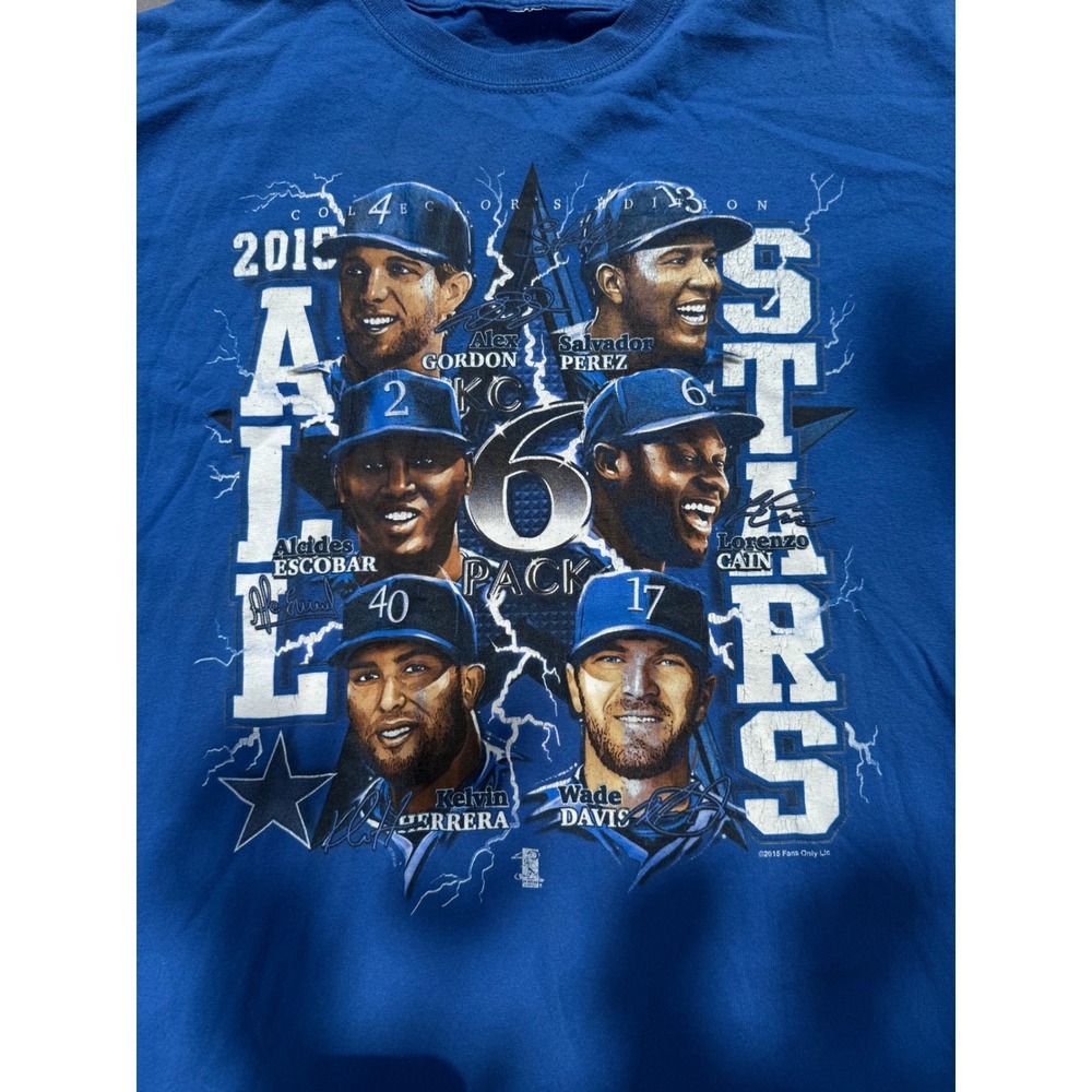 2015 MLB All Stars‎ KC 6 Pack Graphic T Shirt Royal Blue